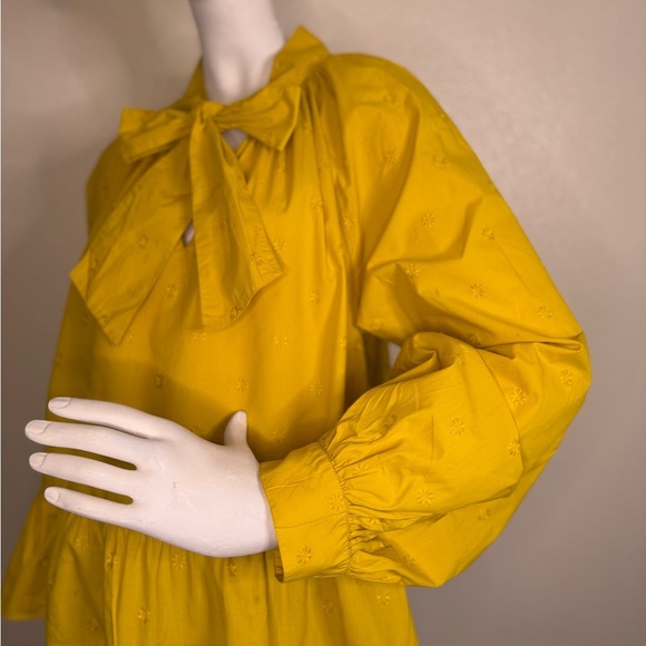 Ulla Johnson Bow Yellow 100% Cotton Ruffle by the  waist Sz 8. - Picture 2 of 11